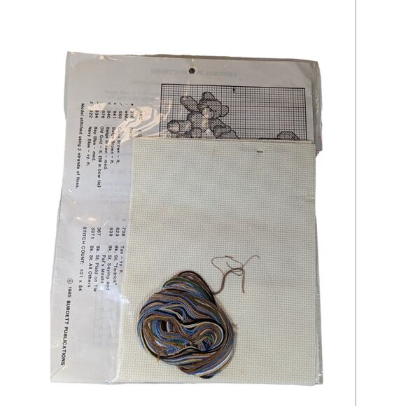 1985 Dale Burdett Pitiful Pals Tedrick Pal and friend Cross Stitch Kit CK313 - Picture 2 of 3